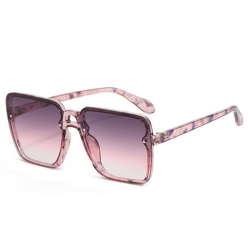 Fashion White Framed Pink And Purple Film Pc Square Large Frame Sunglasses,Women Sunglasses