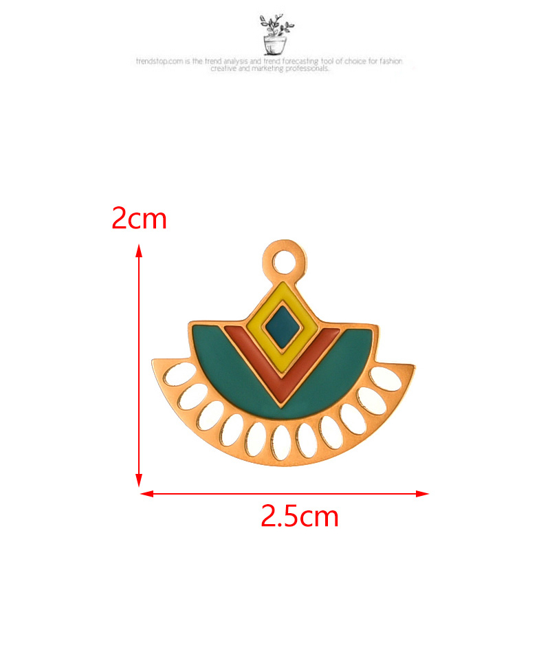 Fashion Golden 4 Titanium Steel Drop Oil Contrast Color Eye Accessories,Jewelry Findings & Components