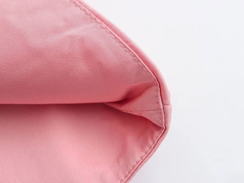 Fashion Pink Satin Print Vest,Coat-Jacket