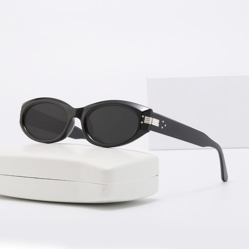 Fashion Gray Frame With White Frame Pc Cat Eye Sunglasses,Women Sunglasses