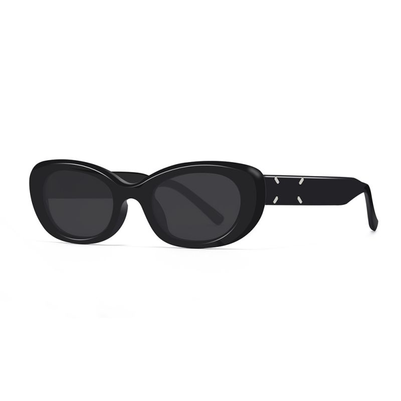 Fashion Black Frame Tea Slices Pc Cat Eye Sunglasses,Women Sunglasses