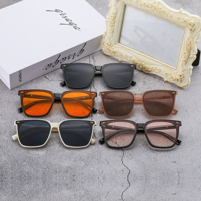 Fashion Black-framed Orange Slices (ordinary Slices) Pc Square Large Frame Sunglasses,Women Sunglasses
