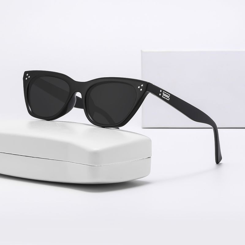 Fashion White Frame Gray Film (polarized Film) Cat Eye Small Frame Sunglasses,Women Sunglasses