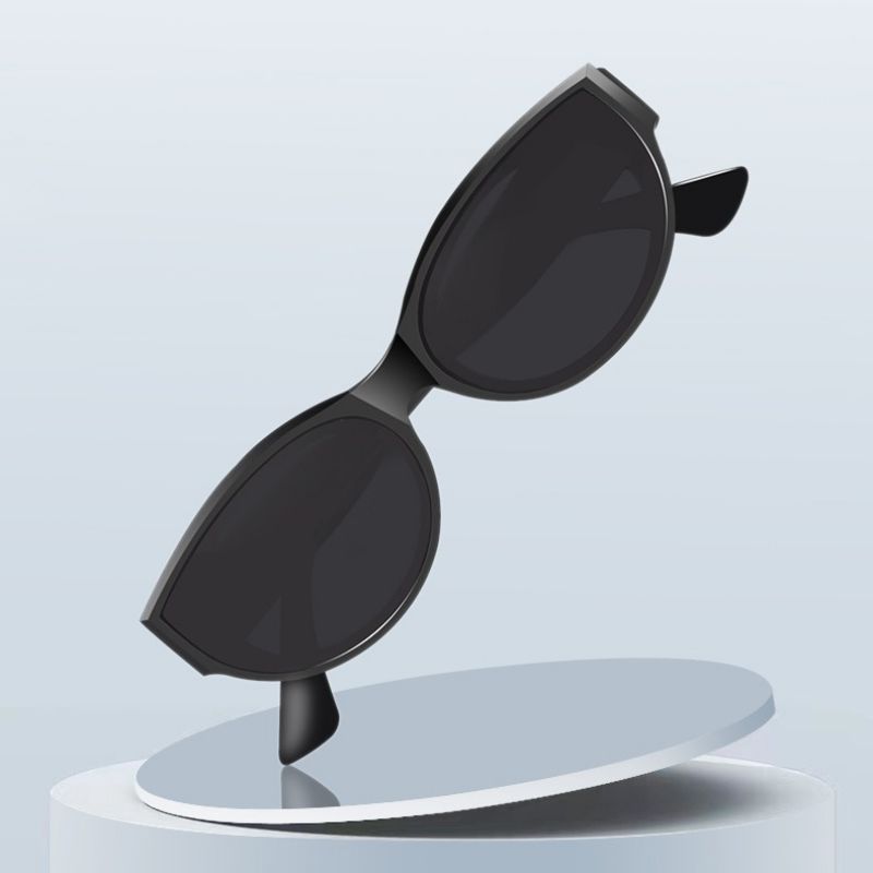 Fashion Black Frame Gray Film (ordinary Film) Pc Cat Eye Sunglasses,Women Sunglasses