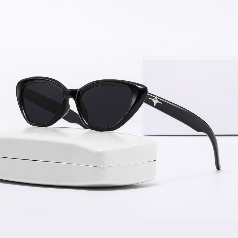 Fashion White Framed Tea Slices Pc Cat Eye Sunglasses,Women Sunglasses