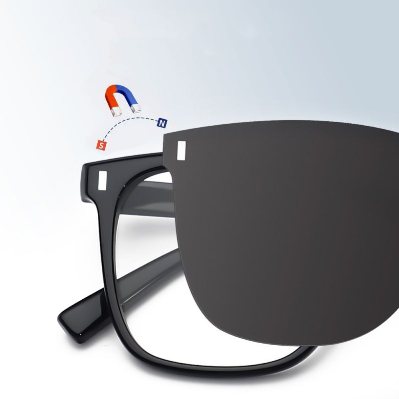Fashion Polarizing Clip-black Pc Large Frame Magnetic Clip,Women Sunglasses