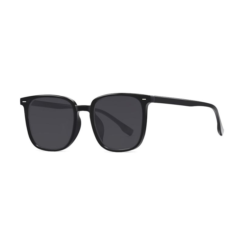 Fashion Black Frame Gray Film Pc Large Frame Sunglasses,Women Sunglasses