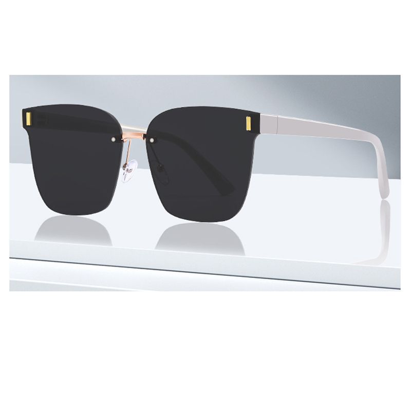 Fashion Gray Frame Gray Piece Pc Rimless Square Sunglasses,Women Sunglasses