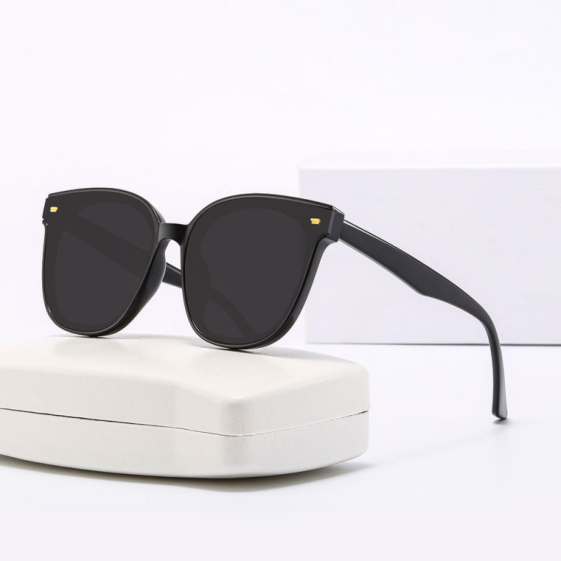 Fashion Translucent Gray Film (polarizer) Pc Large Frame Sunglasses,Women Sunglasses