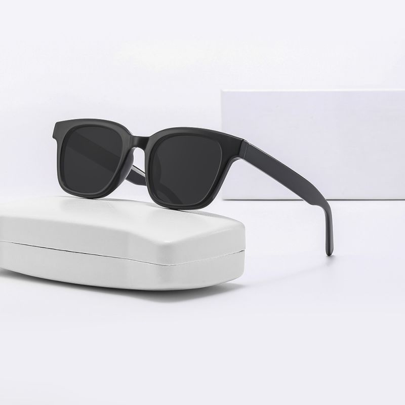 Fashion White Frame Gray Film (ordinary Film) Pc Square Large Frame Sunglasses,Women Sunglasses