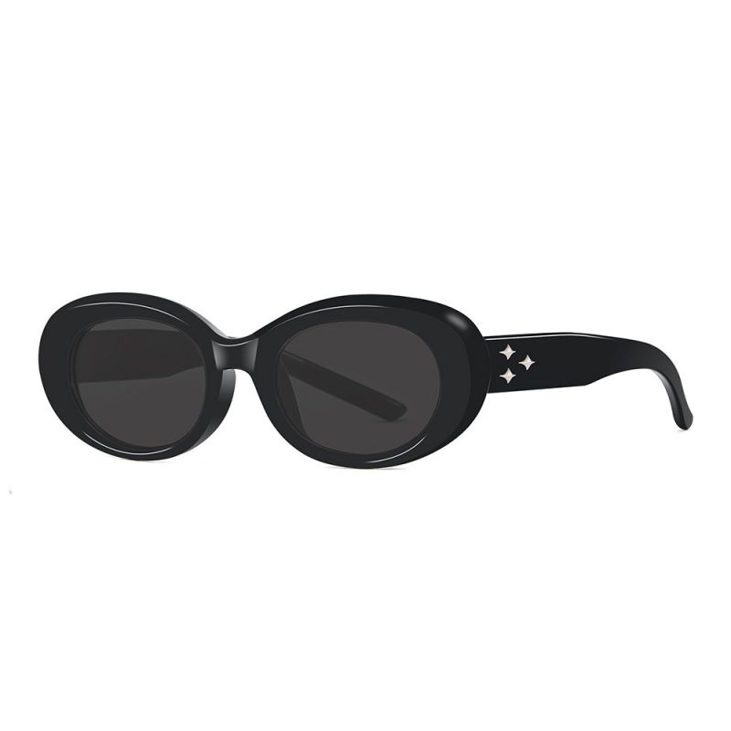 Fashion White Framed Tea Slices Pc Starburst Small Frame Sunglasses,Women Sunglasses