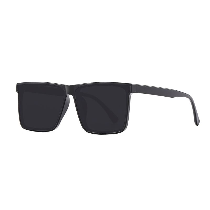 Fashion Off-white Gray Film (polarized Film) Pc Square Large Frame Sunglasses,Women Sunglasses