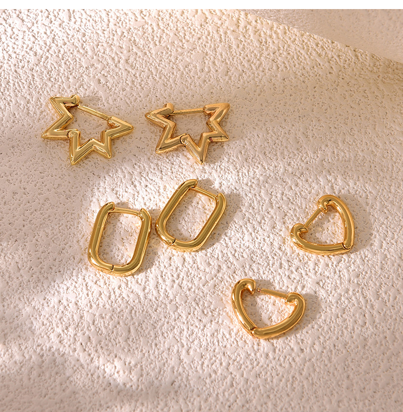 Fashion Gold Copper Love Star Earrings Set Of 6,Earring Set