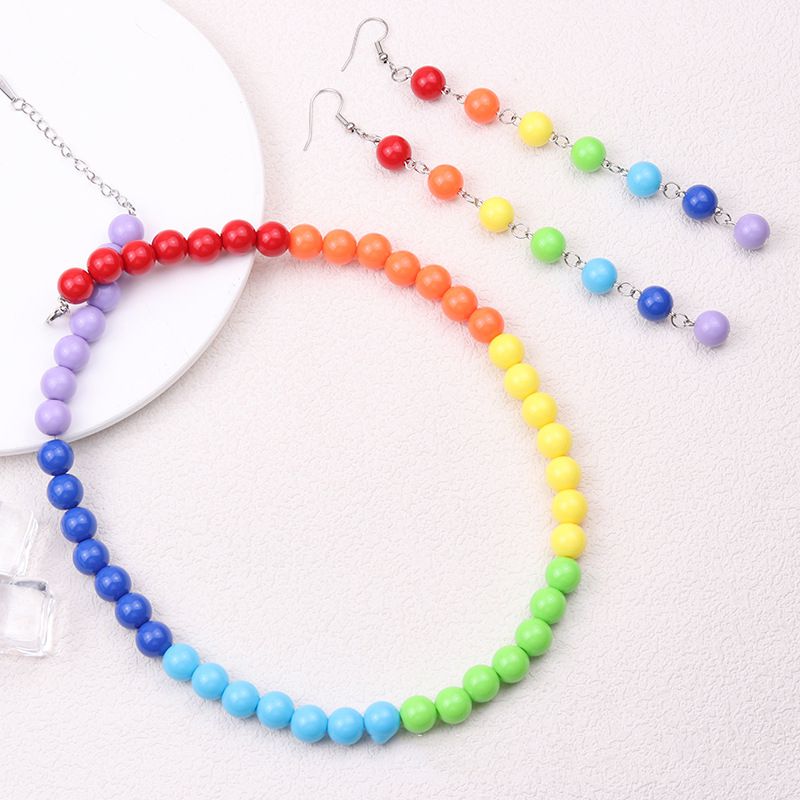 Fashion Necklace Acrylic Colorful Bead Necklace,Iphone 7&Iphone 7 Plus