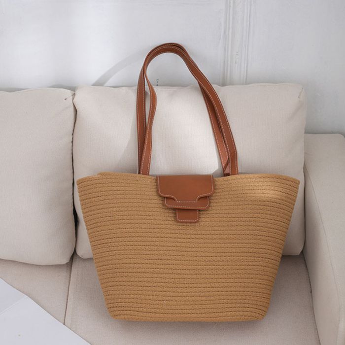 Fashion Leather Cover Woven Large Capacity Shoulder Bag,Messenger bags