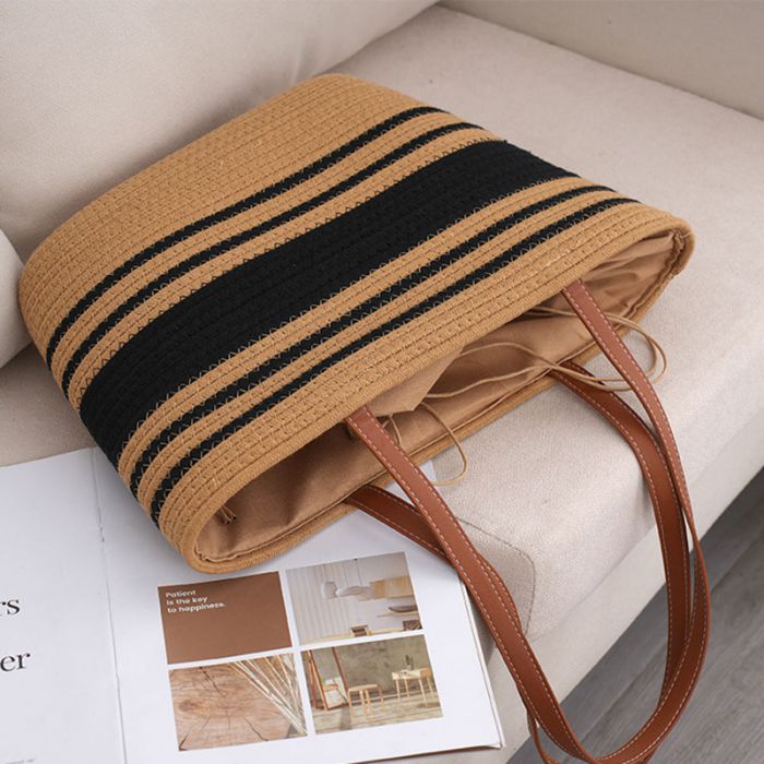 Fashion Leather Cover Woven Large Capacity Shoulder Bag,Messenger bags