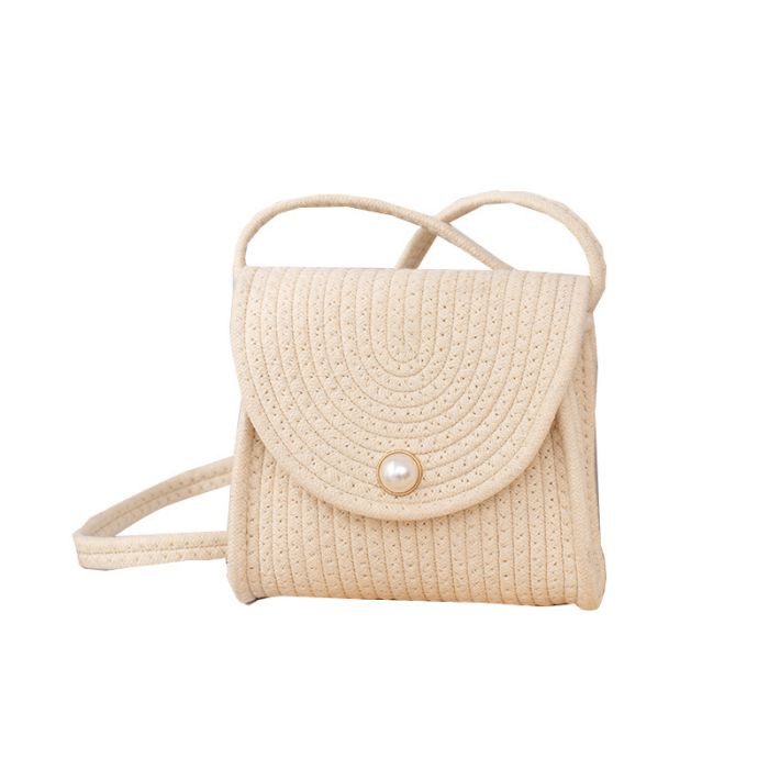Fashion Width 19 Height 17 Thickness 6 Weight 0.23 Woven Cotton Rope Crossbody Bag,Shoulder bags