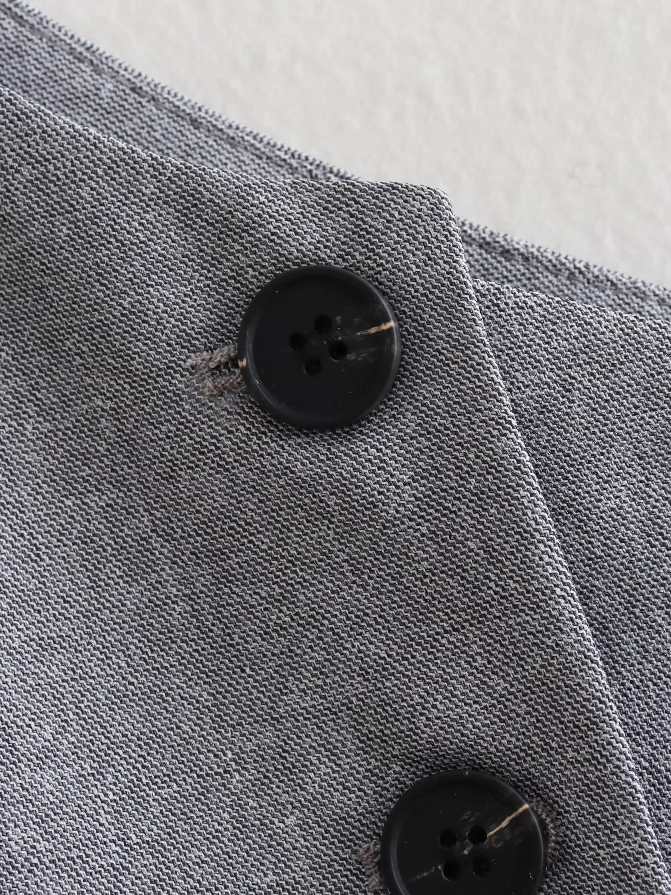 Fashion Grey Polyester Buttoned Shoulder Vest,Coat-Jacket