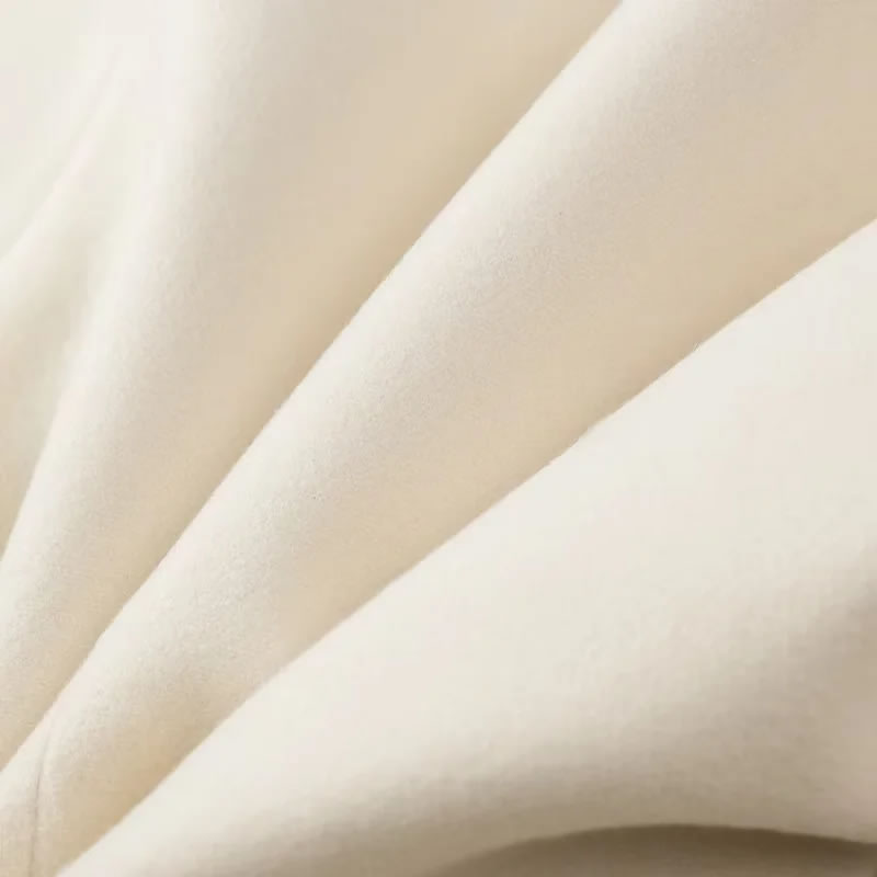 Fashion Off White Polyester Double Belt Buckle Jacket,Coat-Jacket