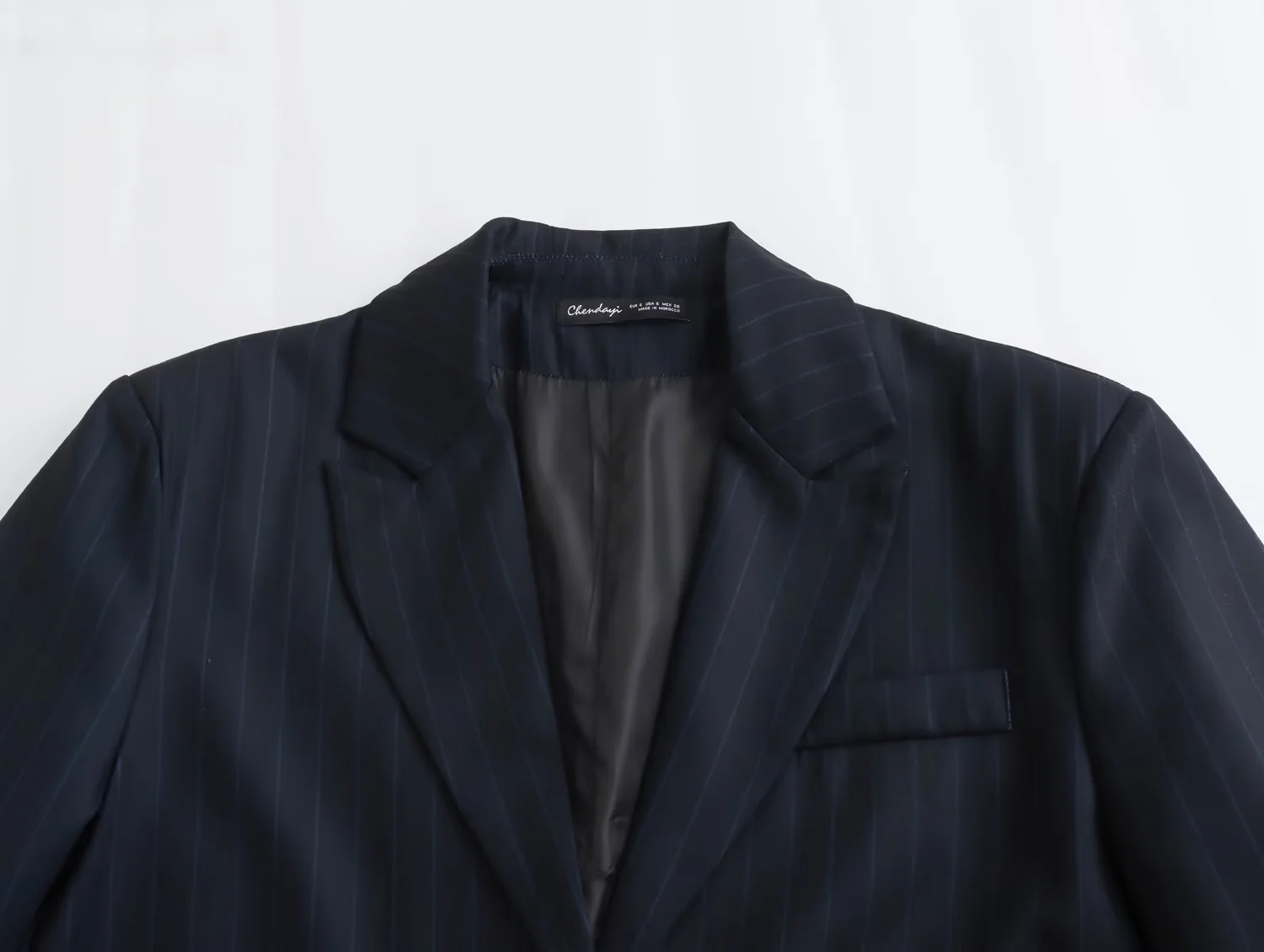 Fashion Black Polyester Lapel Pocket Blazer,Suits