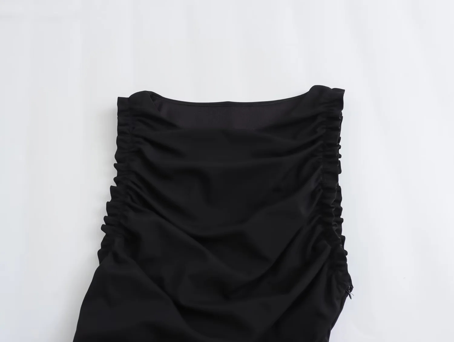 Fashion Black Polyester Pleated Long Skirt,Long Dress