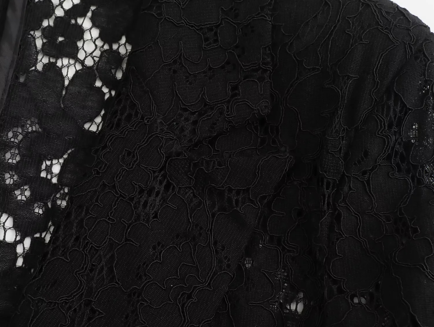 Fashion Black Lace Panel Blazer,Suits