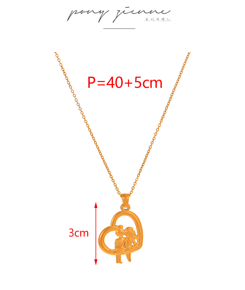 Fashion Golden 6 Titanium Steel Love Pendant Necklace,Necklaces