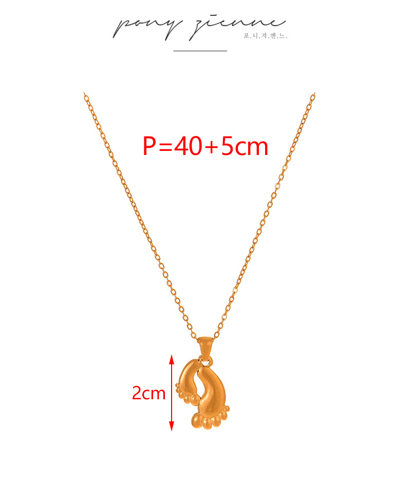Fashion Golden 2 Titanium Steel Pattern Palm Pendant Necklace,Necklaces