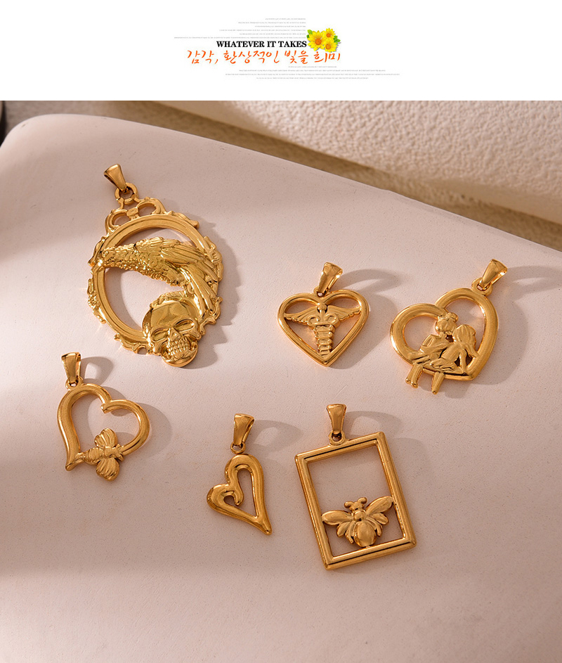 Fashion Golden 2 Titanium Steel Bird Skull Pendant Accessories,Jewelry Findings & Components