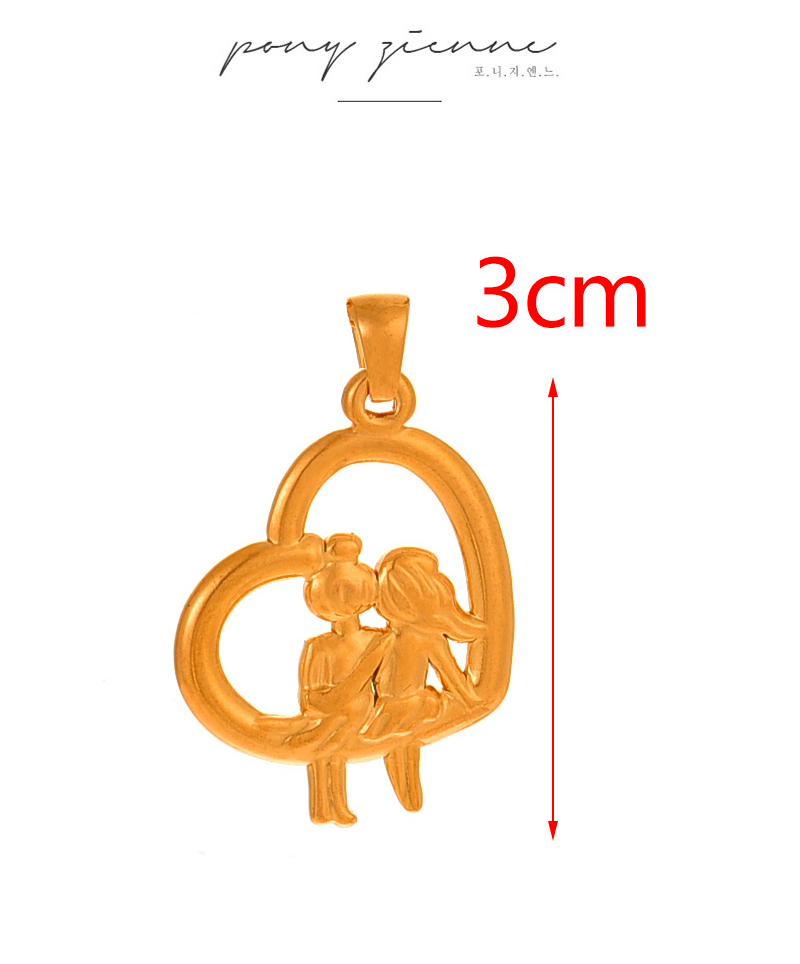 Fashion Golden 6 Titanium Steel Love Pendant Accessories,Jewelry Findings & Components