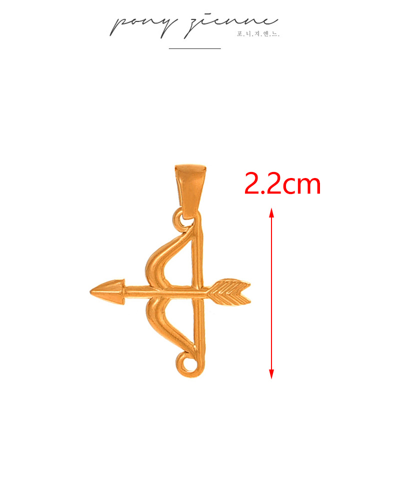 Fashion Golden 1 Titanium Steel Bhikkhu Arrow Pendant Accessories,Jewelry Findings & Components