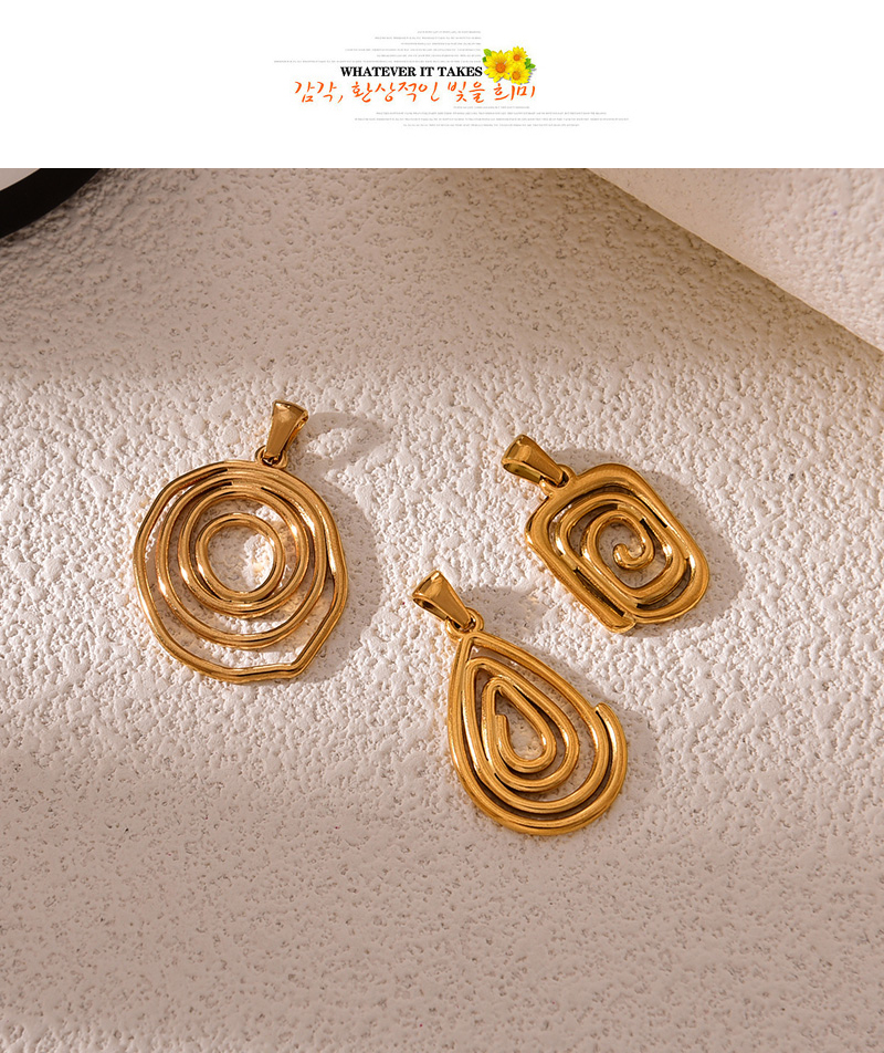 Fashion Golden 1 Titanium Steel Irregular Water Drop Pendant Accessories,Jewelry Findings & Components
