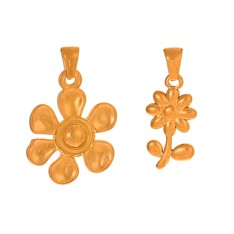 Fashion Golden 1 Titanium Steel Flower Pendant Accessories,Jewelry Findings & Components