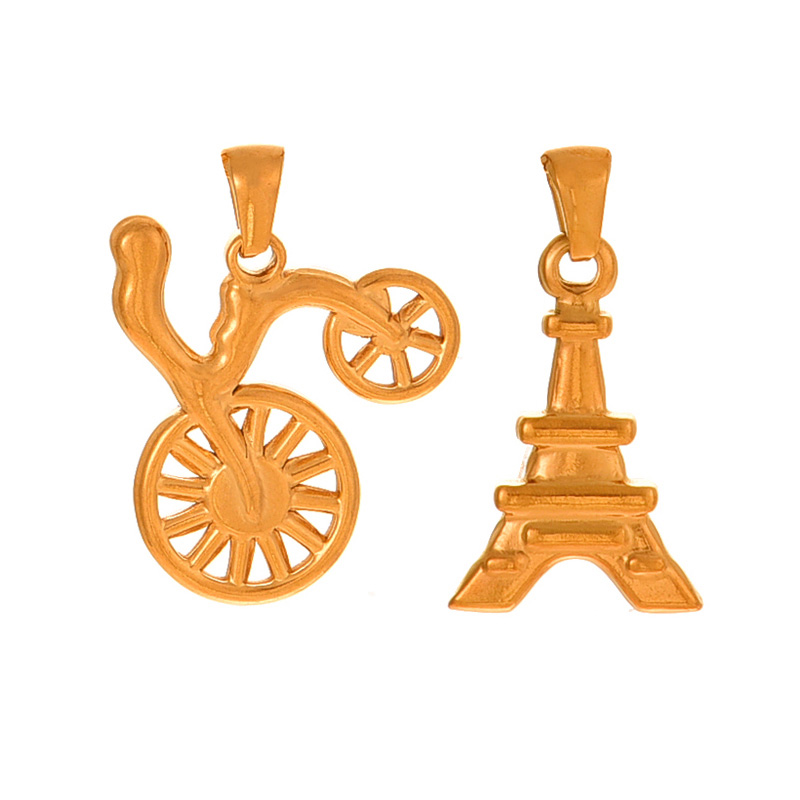 Fashion Golden 1 Titanium Steel Bicycle Pendant Accessories,Jewelry Findings & Components