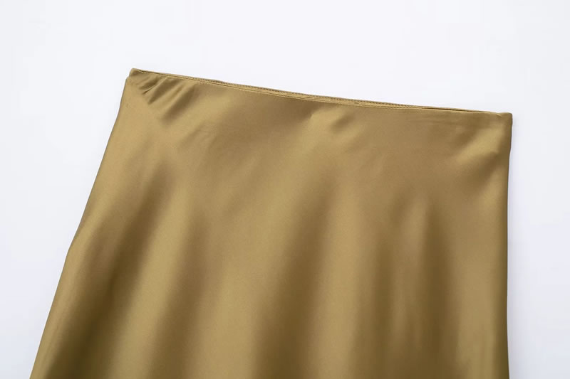 Fashion Leather Powder Blended Curved Skirt,Skirts