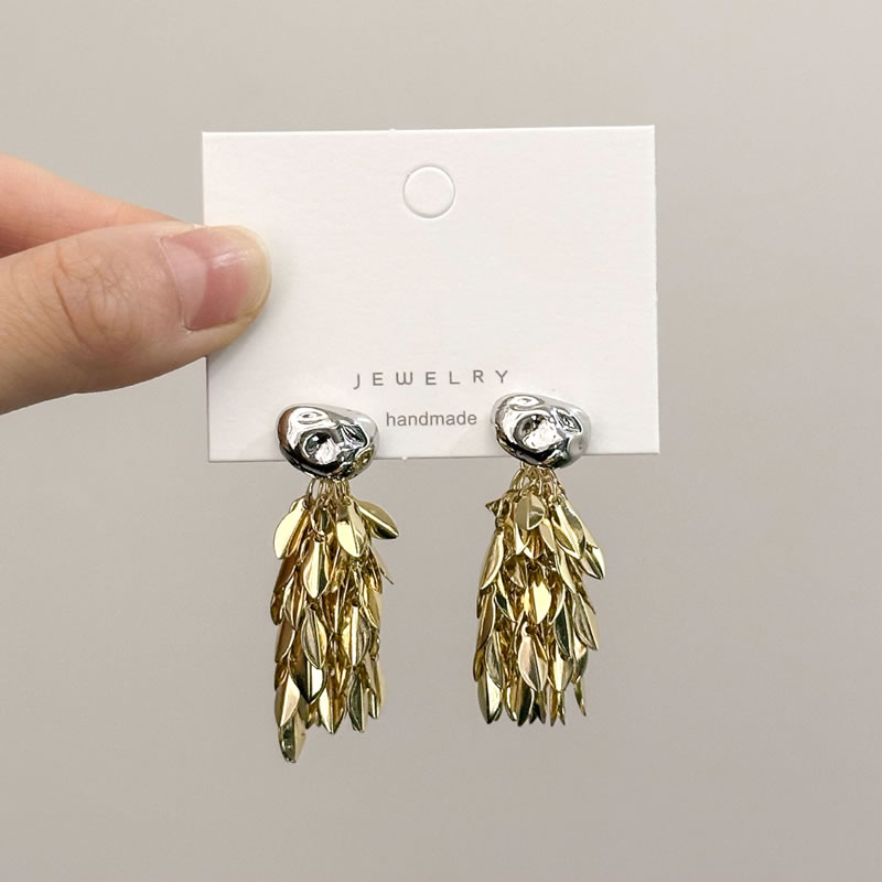 Fashion Gold Silver Copper Wheat Earrings,Earrings
