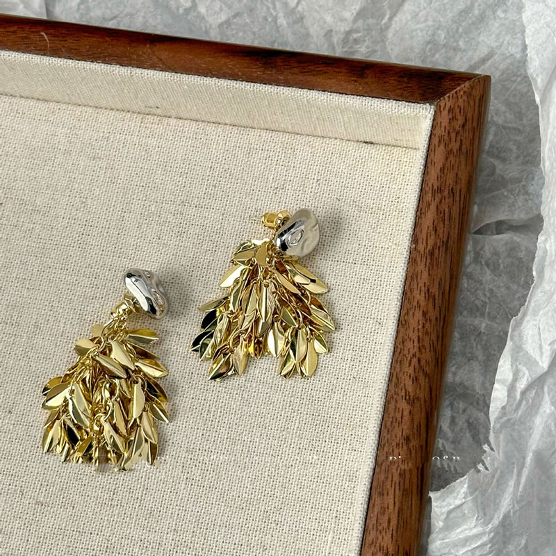Fashion Gold Silver Copper Wheat Earrings,Earrings