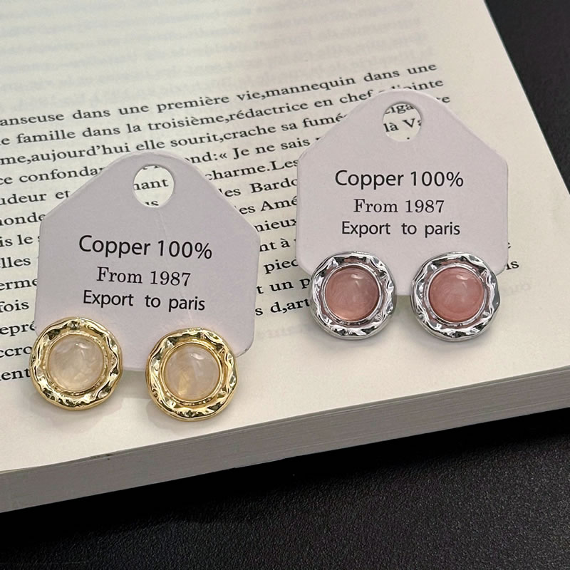 Fashion Gold Copper Geometric Round Earrings,Earrings