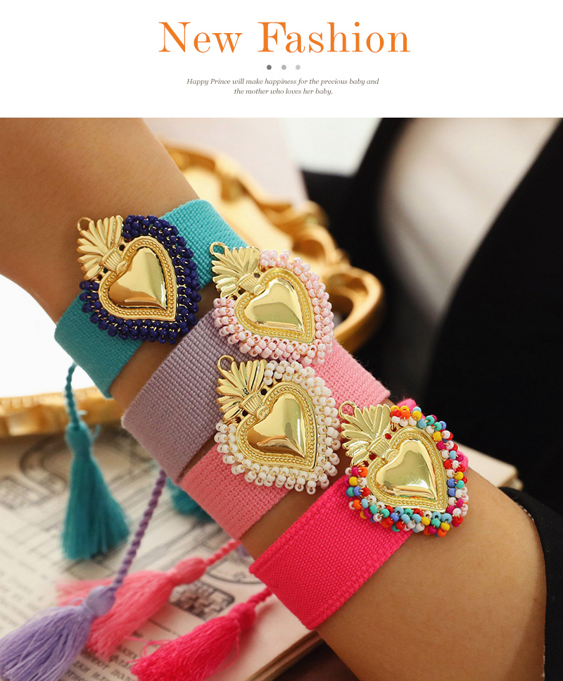 Fashion Gold Copper Beaded Elastic Bracelet (3mm),Bracelets