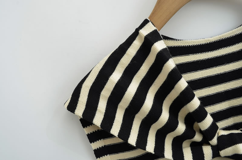 Fashion Beige Striped Knitted Shawl,knitting Wool Scaves