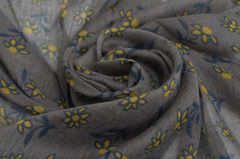 Fashion Navy Blue Floral Color Block Scarf,Thin Scaves