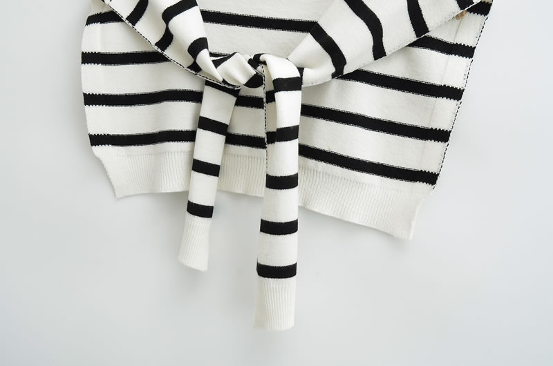 Fashion Stripe Striped Knitted Shawl,knitting Wool Scaves