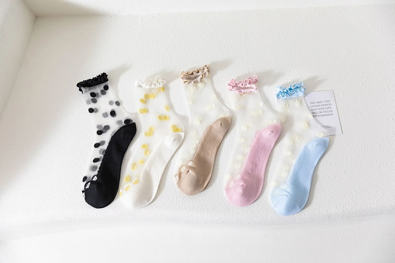 Fashion Pink Fungus Printed Mid-calf Socks,Fashion Socks
