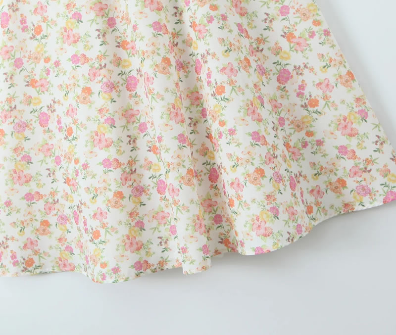 Fashion Color Cotton Printed Suspender Maxi Skirt,Long Dress