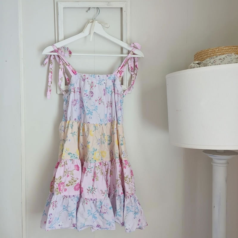 Fashion Color Matching Patchwork Pleated Wide Hem Skirt,Mini & Short Dresses