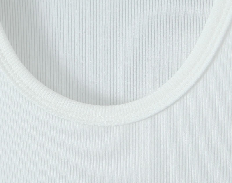 Fashion White Letter Print U-neck Vest,Tank Tops & Camis
