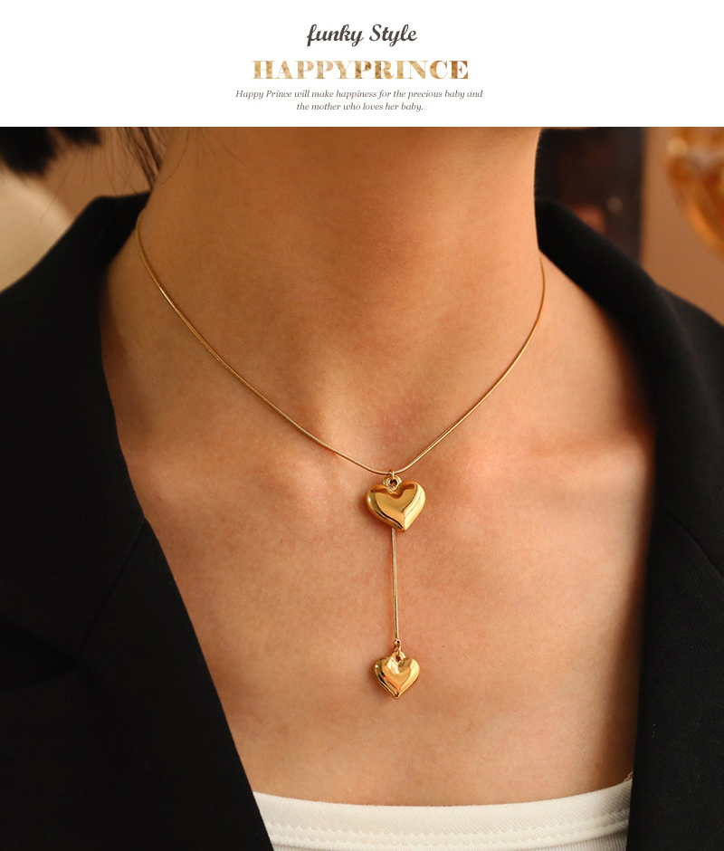 Fashion Gold Titanium Steel Love Pendant Necklace,Necklaces