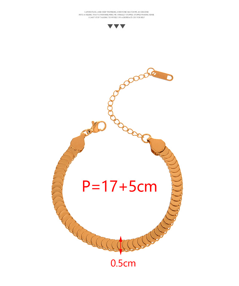Fashion Gold Titanium Steel Geometric Bracelet,Bracelets
