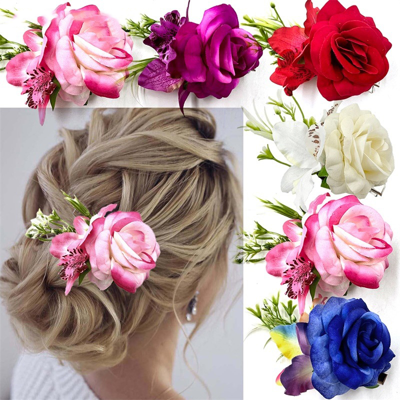 Fashion 3 Pink Fabric Flower Hairpin,Hairpins