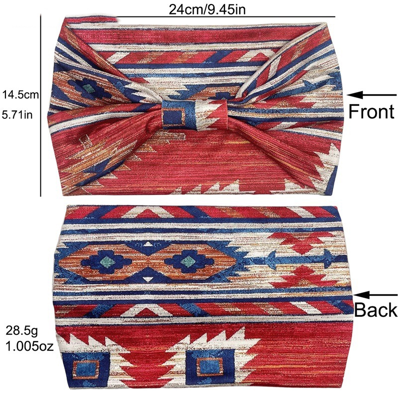 Fashion 6# Fabric Printed Wide-brimmed Headscarf,Hair Ribbons